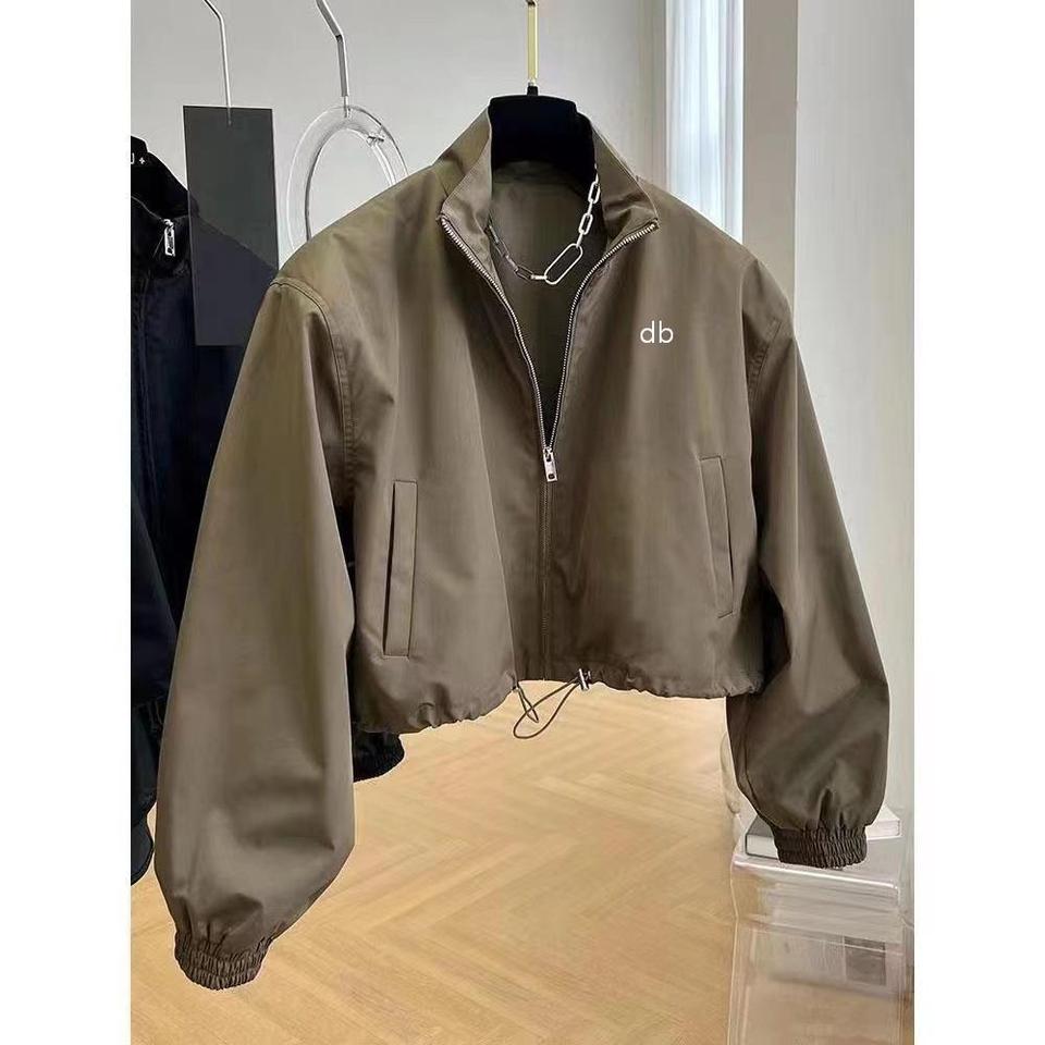 2026 Autumn-Winter New Fitness Standing Collar Short Sleeve Attractive Outfit Coat Loose Fit Design Suitable for Outdoor Wearing