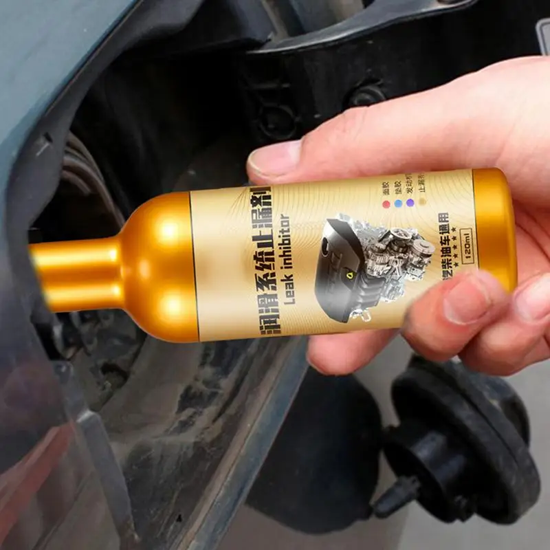 Engine Oil Leak Sealer Lubrication Motor Oil Additive Stop Leak 120ml Sealing Liquid Seal Activator Leak Stop Agent Reduces Oil