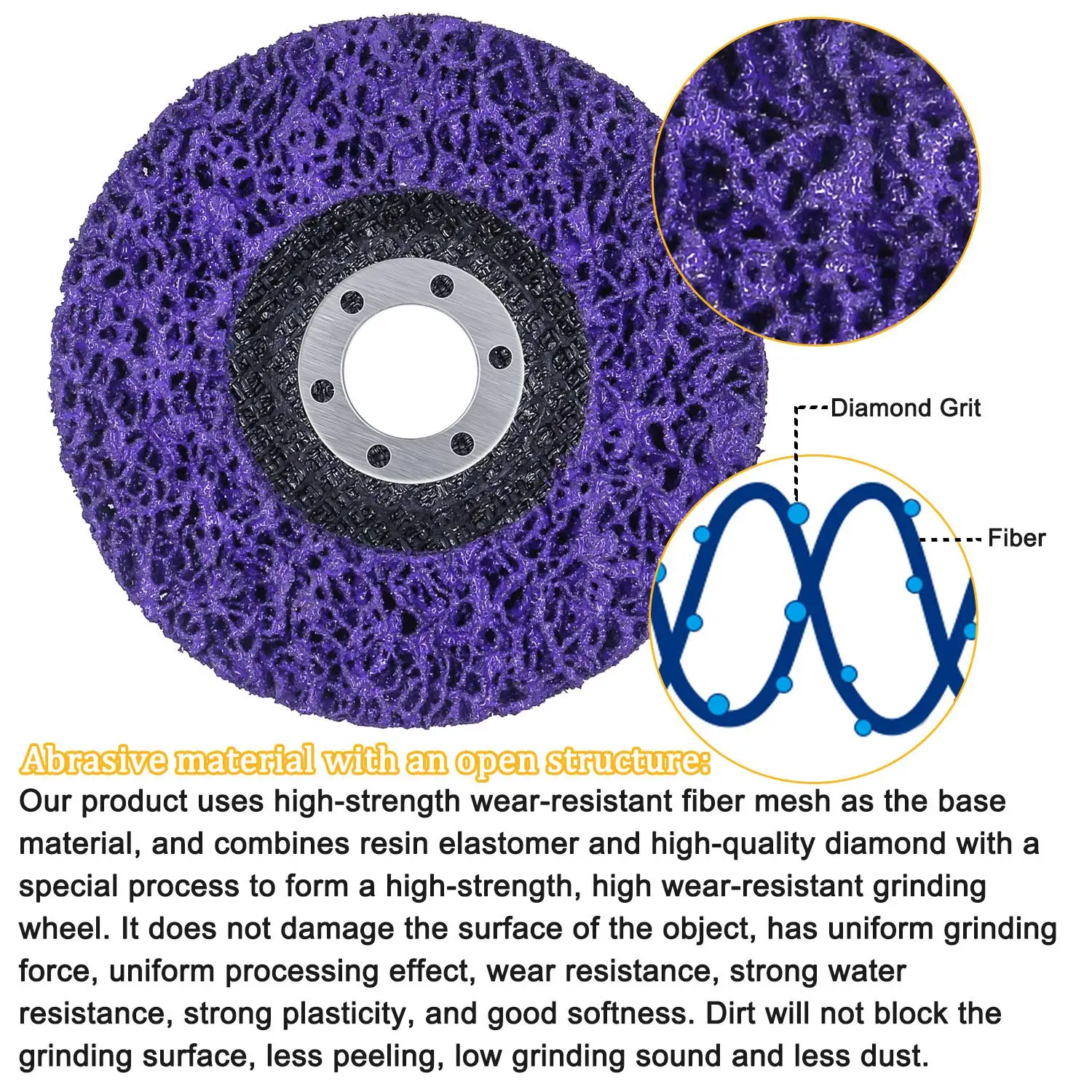 3pcs 4/4.5/5inch Strip Discs Stripping Wheel For Angle Grinder Paint And Rust Stripper Clean And Remove Paint, Rust Welds