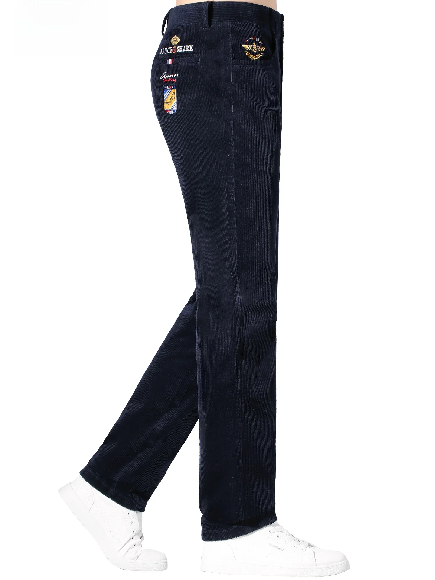 

Men's Casual Loose Fit Velvet Pants Straight Leg Winter New Sle Comfortable Breathable Warm Cotton Trousers for Commuting A...