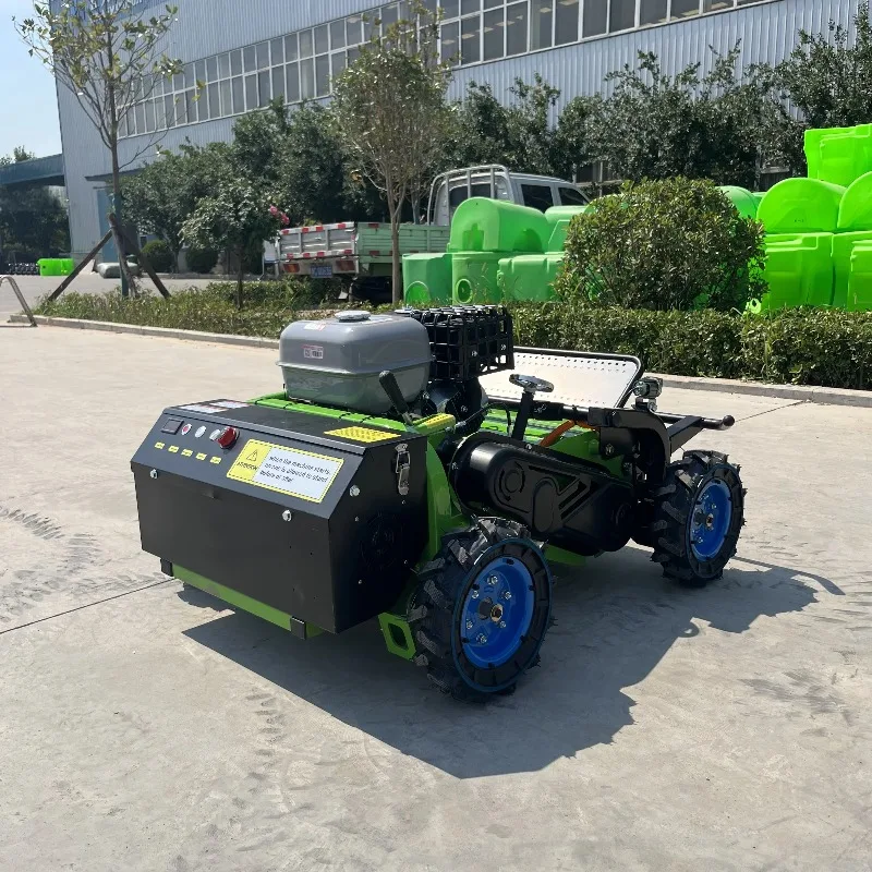 The Manufacturer Supports a Customized Four-wheel Drive Strong Power Lawn Mowing   with a Remote Control Distance of 300M.