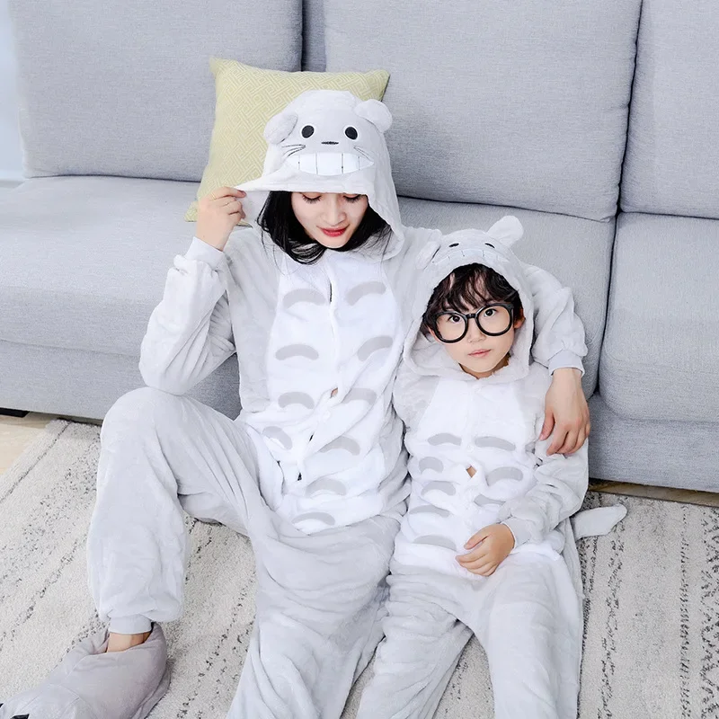 Kigurumi Totoro cartoon pajamas onesies for adults women men animal pyjamas Christmas Halloween cosplay party costumes