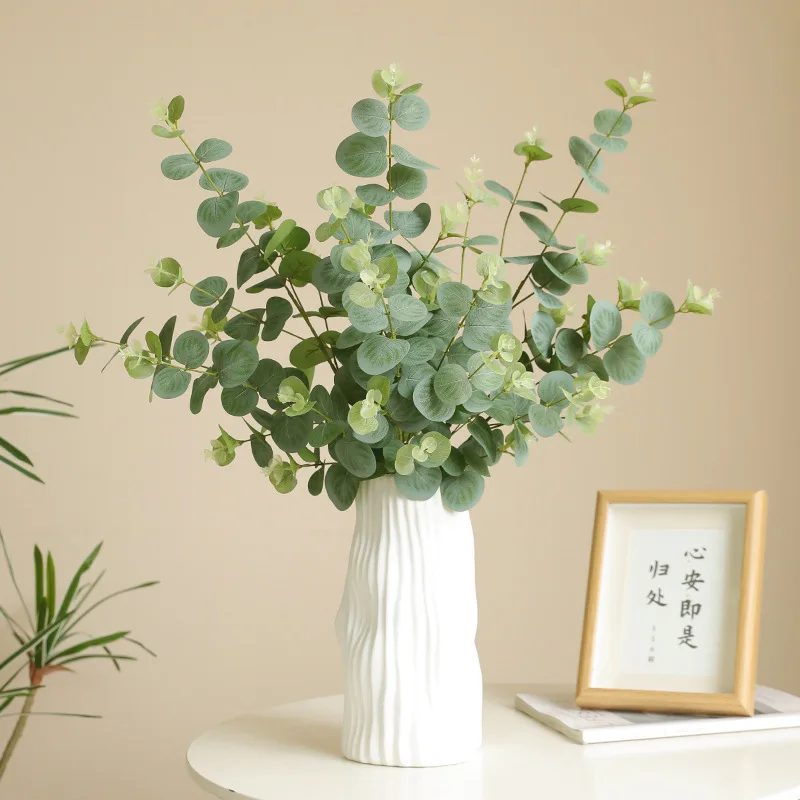 1PC 77cm Artificial Eucalyptus Leaves Stems for Home Office Flowers Bouquet Centerpiece Wedding Decoration