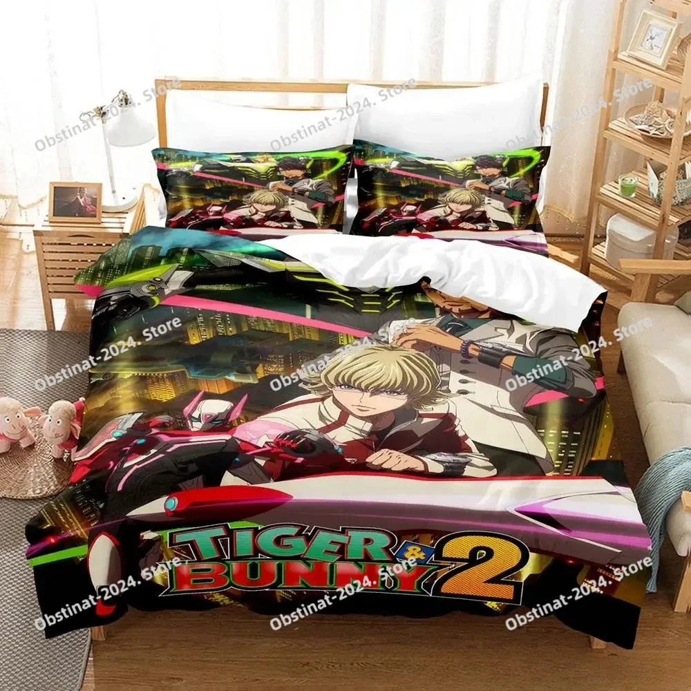 

3D Tiger Bunny Bedding Set Printed Bed Set Duvet Cover Sheet Pillowcase Bed Soft Quilt Cover Full Queen King Size Home Textiles