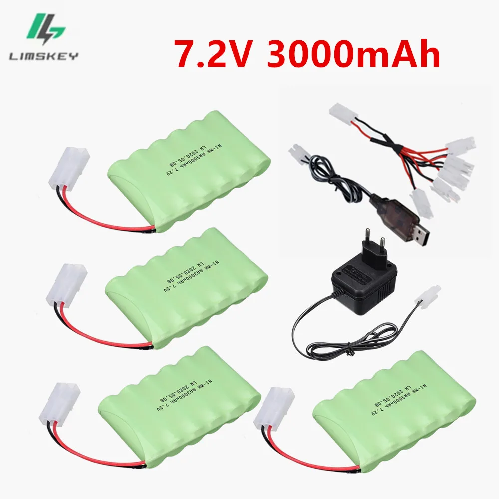 7.2V 3000mah NI-MH battery for Remote control electric toy boat car truck 7.2 V 2400 mah aa nimh rechargeable battery