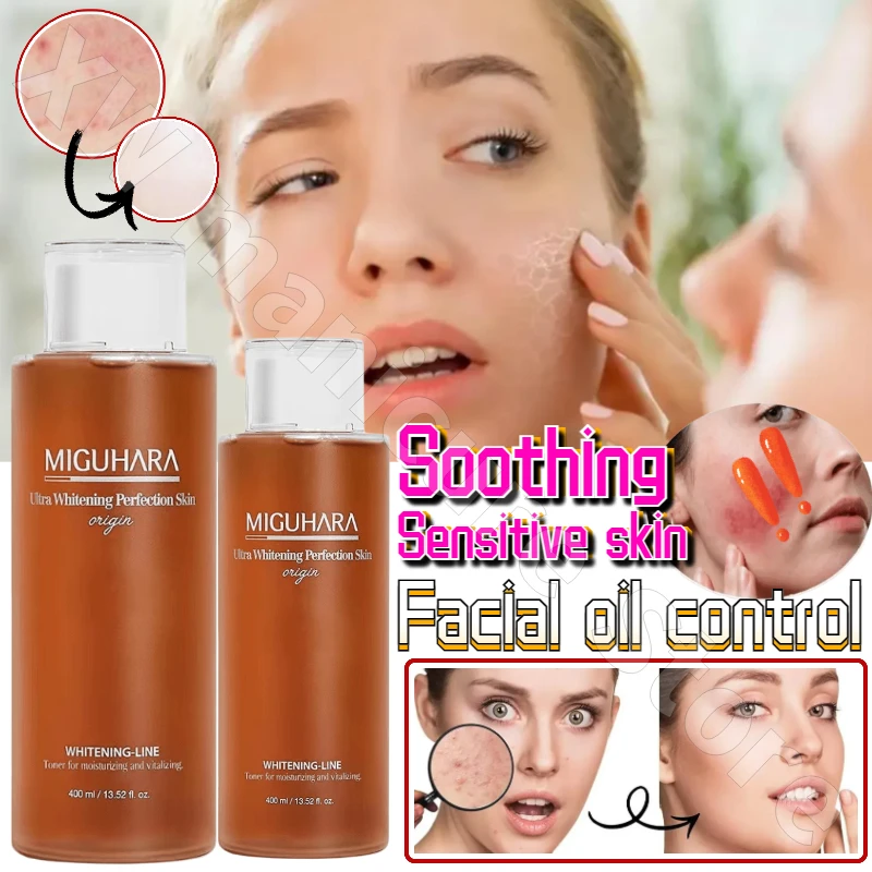 MIGUHARA Facial Repair Sensitive Skin Toner Shrinks Pores Repairs Facial Oil Control Soothes Nourishes Improves Roughness 400ml