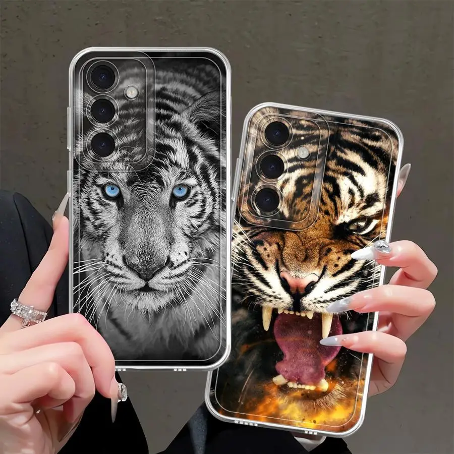Tiger Lion Phone Cover Case for Samsung Galaxy A57 A25 A51 A34 A35 A14 A16 A52 A36 A37 A56 A55 A54 A15 A52 A17 A26 A24 A31 A13