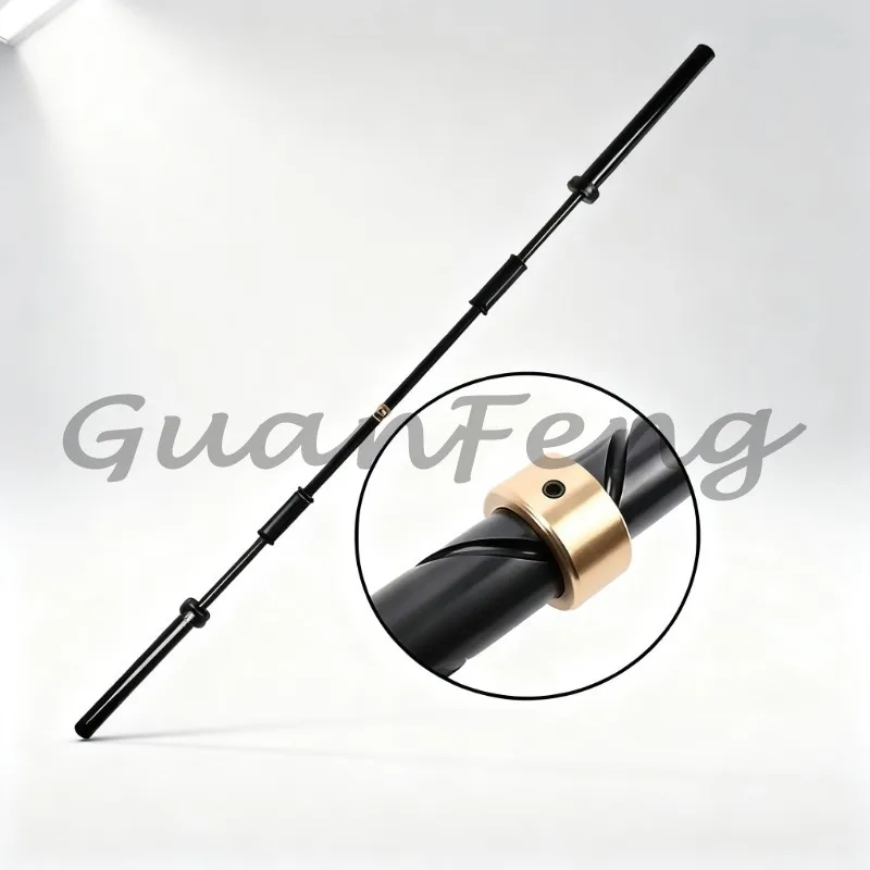 2.2m 20KG Professional Squeeze Barbell Bar,  Weightlifting Powerlifting Bar, Strength Training Technical Fitness Barbell Bar