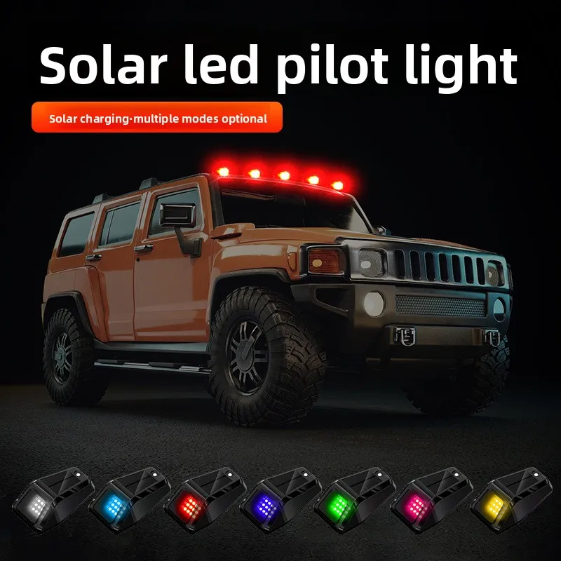 

Solar Flash Pilot Vehicle Smog Warning Light Motorcycle Off-road Pickup Truck Top Light Signal Light