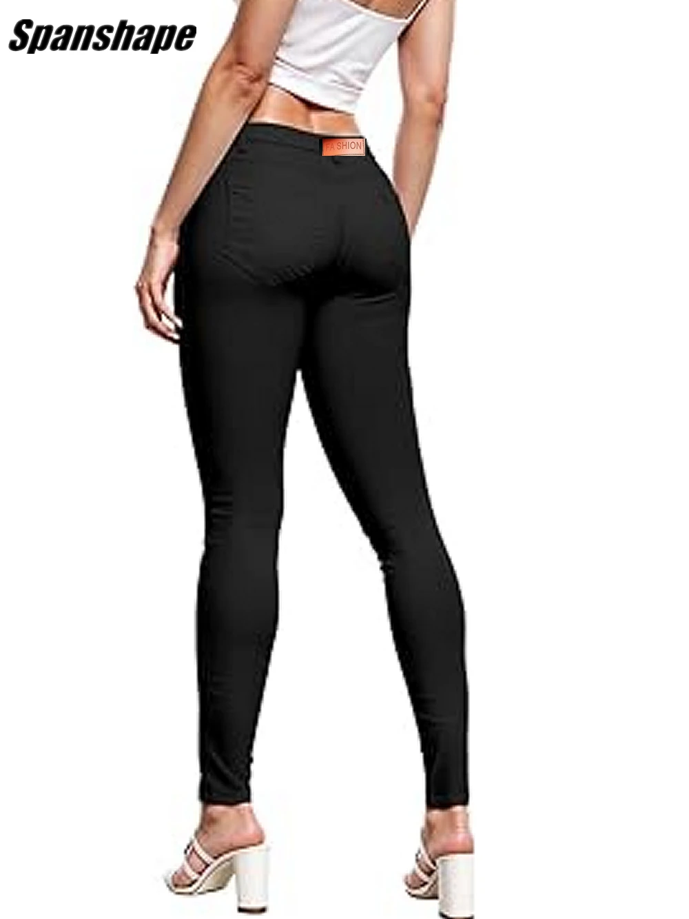 

Womens Super Stretch Comfy Denim Skinny Pants Butt Black Skinny Jeans Elastic Waist Ankle Legging