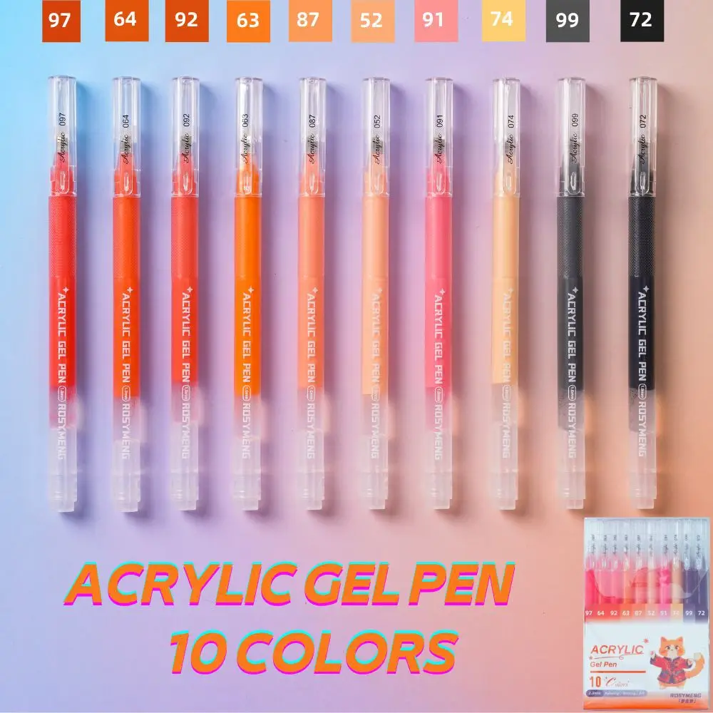 ROSYMENG 10/160 Kleuren Gelpennen, Acrylverf Handboek Pen Set, Multicolor Neutrale Pen, Schrijf- en Tekenmarkers voor Studenten