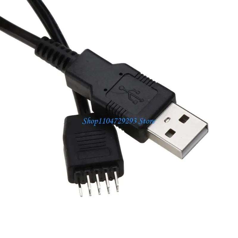 Y2GD 20cm 9pin Male to External USB A Male Mainboard Internal Data Extension Cable