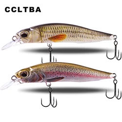 CCLTBA Long Casting Silent Sink Minnow Bait 7.5cm/9.0cm  Fishing Lures Medium Diving Wobbler Jerkbait Fishing Tackle