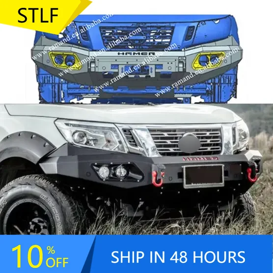 

STLFHM Navara NP300 Steel Front Bumper for Nissans Navara NP300 2015-2020 Steel Bumper bar Car Bumpers Auto Body System