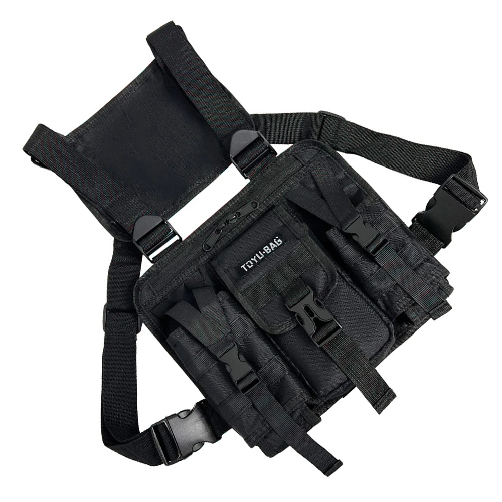 Molle 옥스포드 천 조끼 가슴 가방, 조절 가능한 다중 포켓, 경량, 야외 캠핑 용품