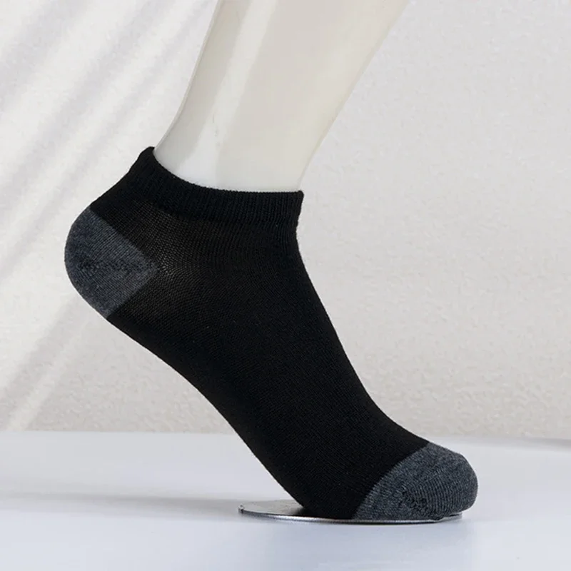 10/30 Paar neutrale, einfarbige Low-Top-Sportsocken für Frühling und Sommer, schweißabsorbierend, atmungsaktiv, bequem, Ganzjahres-Freizeitsocken – Detail 8