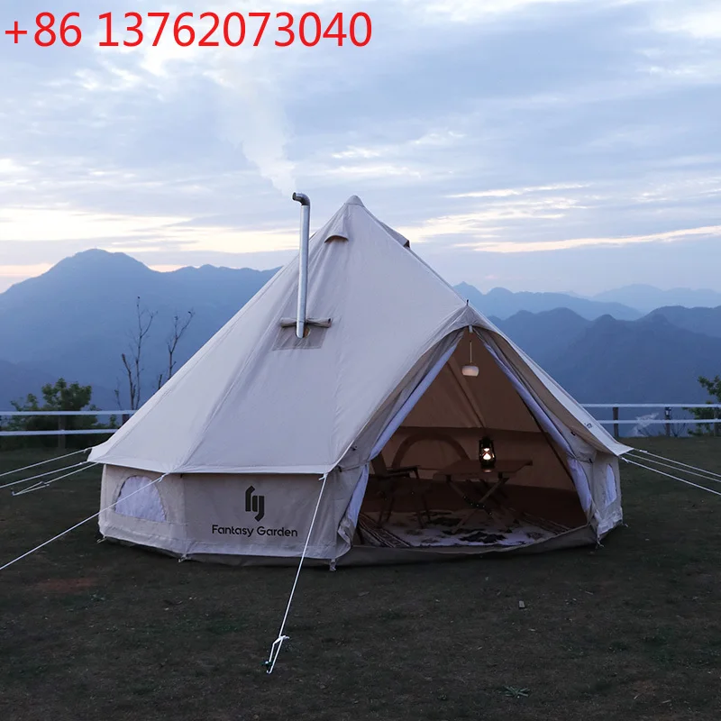

Outdoor camping Exquisite camping Indian rainproof thickened cotton pyramid tent