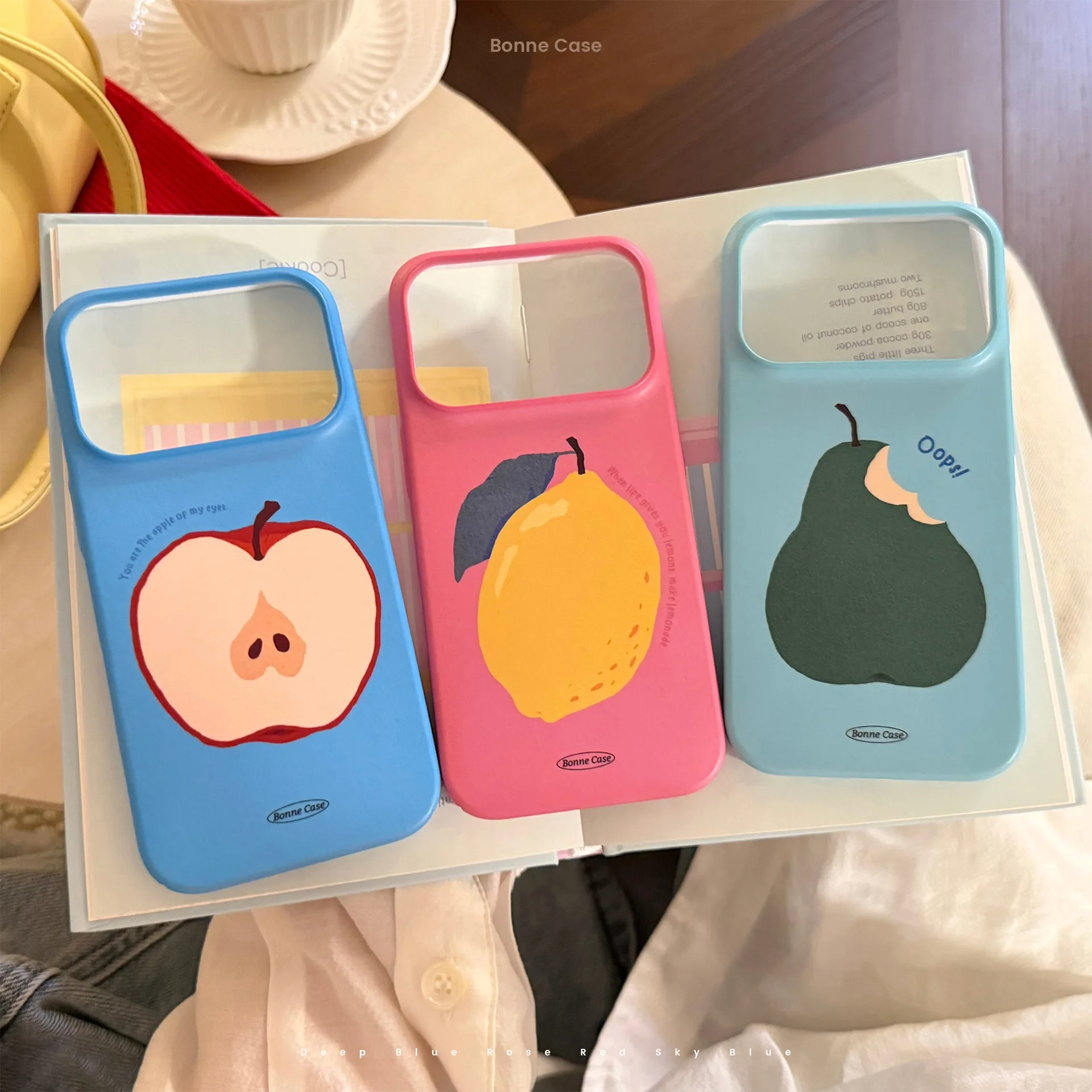 

Creative Hard Phone Case with Fruit Illustration for IPhone 17 Pro Max/16 Pro Max/15/13 Scrub Finish Design Fruit Multiple Color