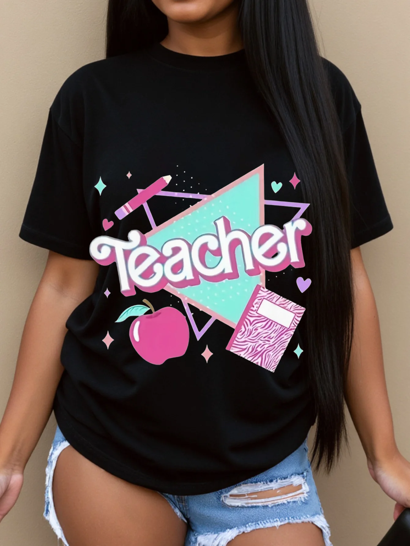 

Мужские и женские футболки из чистого хлопка с графическим принтом для учителей, лето, осень-зима, с короткими рукавами, роскошный бренд для занятий спортом на открытом воздухе