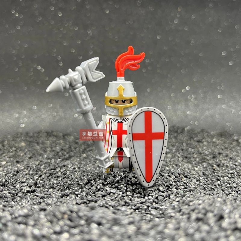 Medieval Roman knight Crusades Sparta bricks Building Blocks movie Mini Action Figures Heads Assembly Toys kids Birthday Gifts-1