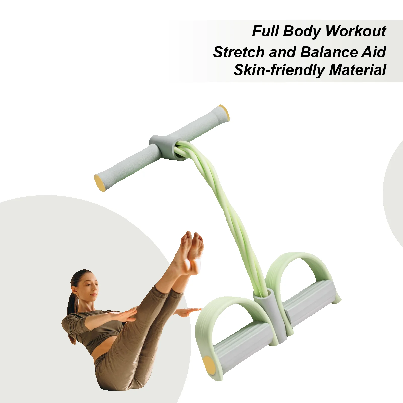 

Pedal Ankle Puller Yoga Tension Band 4-Tube Workout Device Strap Portable Puller Trainer For Physical Training Men Women Home