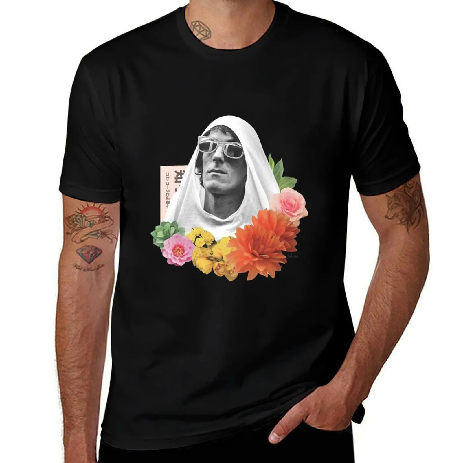 Skinny Spinetta Collage T-Shirt Durable Work Wear T-Shirt