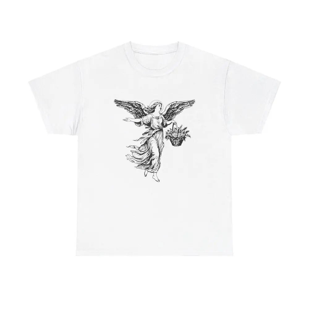 Angel with Basket T-Shirt - celestial spiritual divine hope faith love cute gift