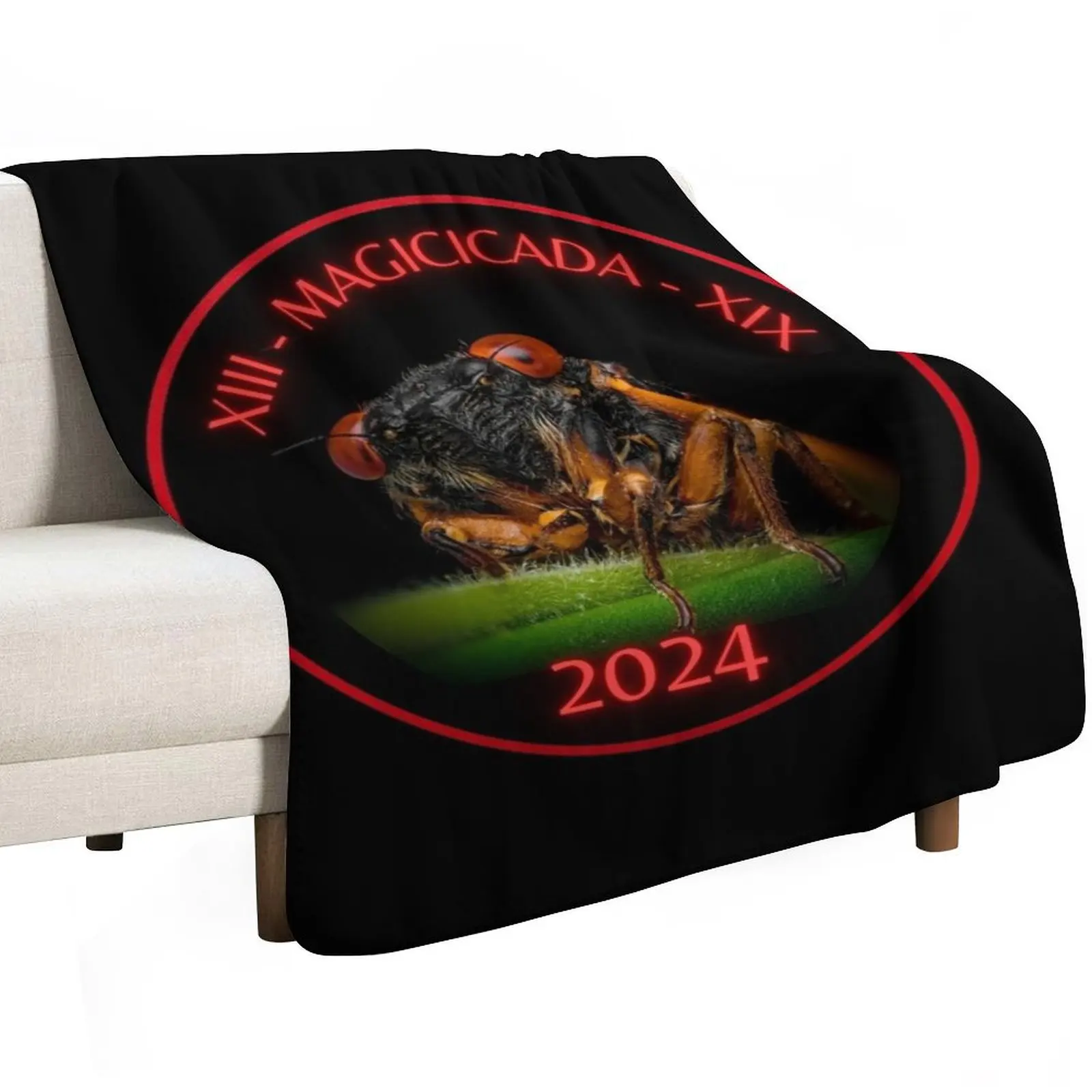 Brood XIII and XIX Cicadas 2024! Throw Blanket Soft Picnic Multi-Purpose Soft Big funny gift Luxury Designer Blankets