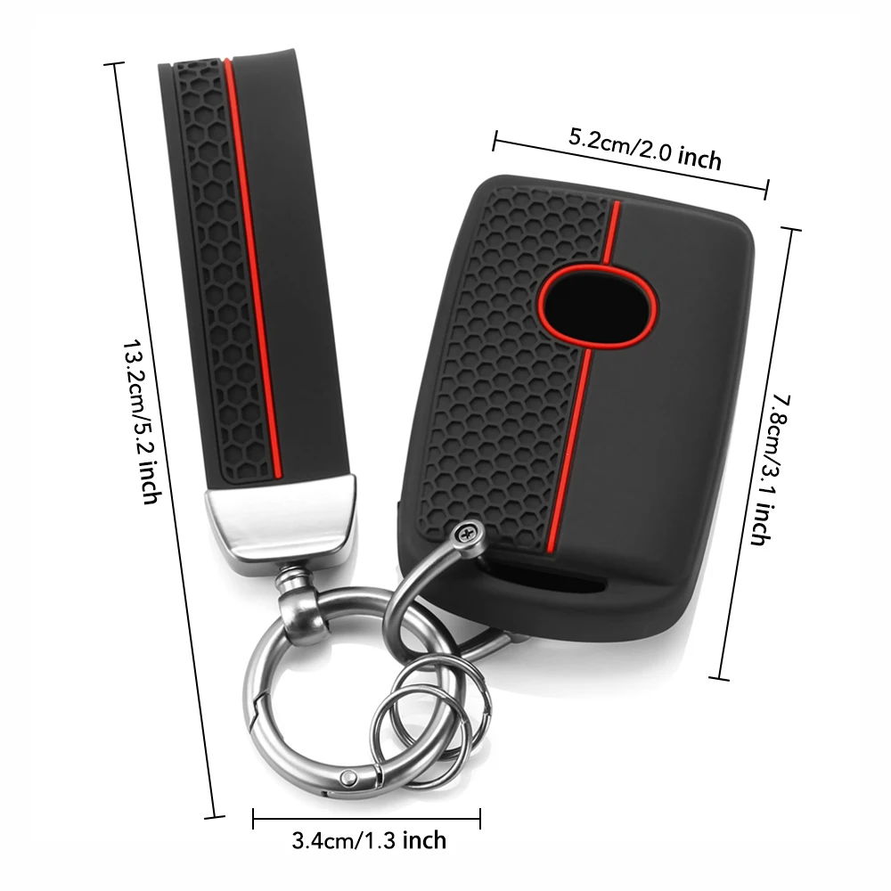 Keychain Key Fob Cover Key Case Holder for Mazda CX-5 CX-30 CX-50 CX70 CX90 Mazda3 6 CX-9 MX-5 Miata