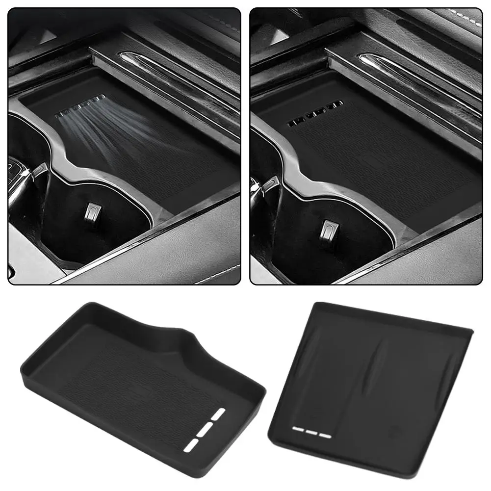 لوحة شحن لاسلكية لشيري اومودا C5 EV 2024-2025 اكسسوارات السيارات الداخلية السيارات الهاتف عدم الانزلاق شاحن حصيرة واقية P G3F0