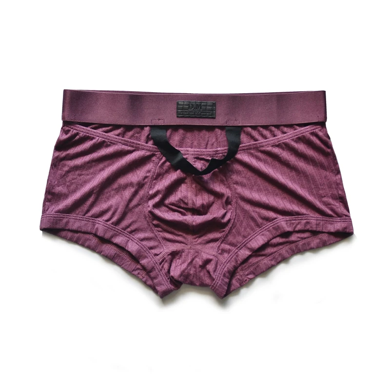 

Men's Underwear Low-Rise Solid Boxers Shorts Men Strap Hollow Out Sissy Panties Breathable Modal Underwear Personality Stripes