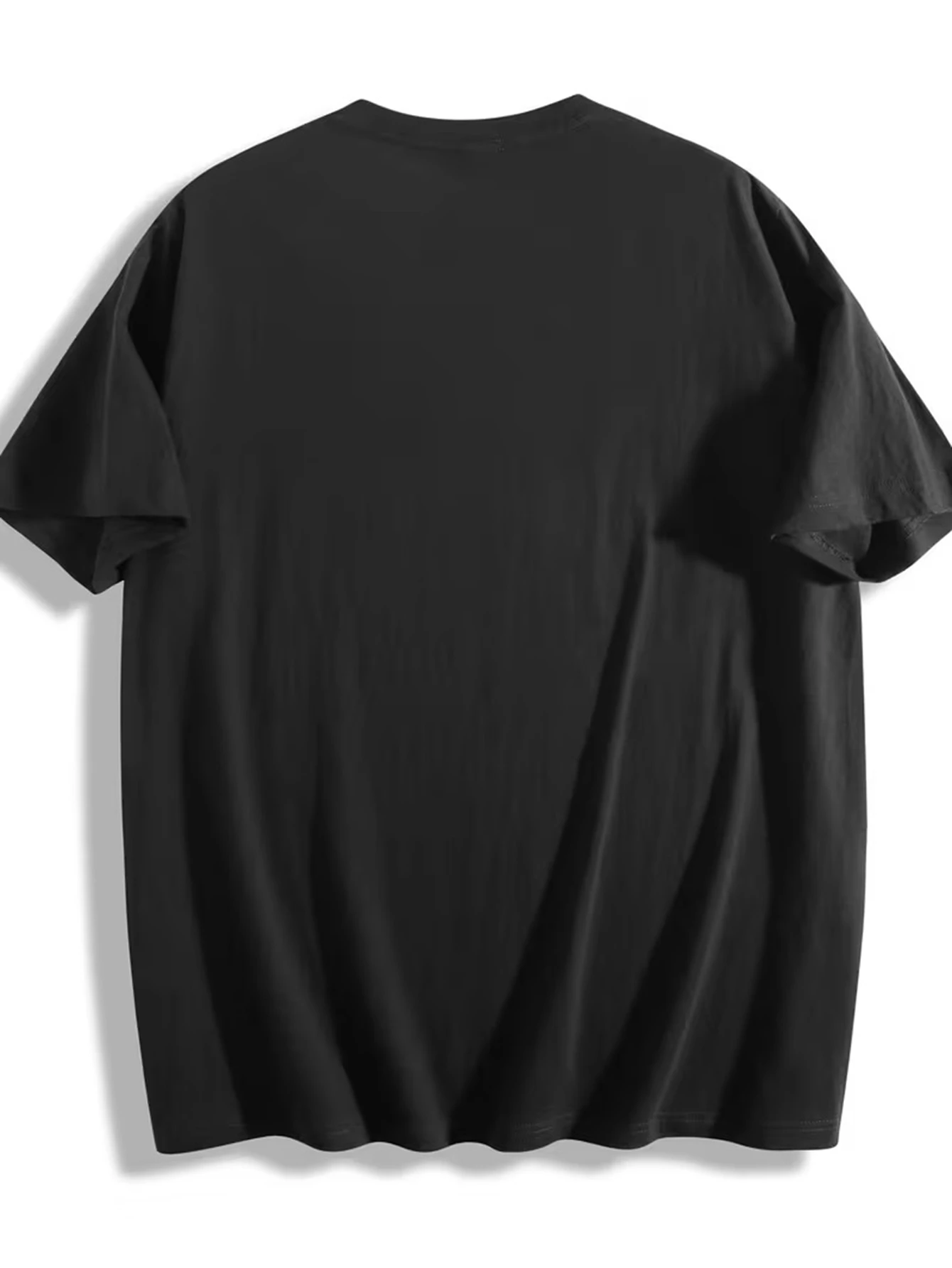 Men's Heavyweight 180g Cotton T-Shirt - Crew Neck Short Sleeve Casual Daily Top, Breathable Knitted Fabric Suitable for Layering in All Seasons, Machine Washable - A Must-Have Versatile Wardrobe Item, Bold Pattern Design, Pullover, Street Style