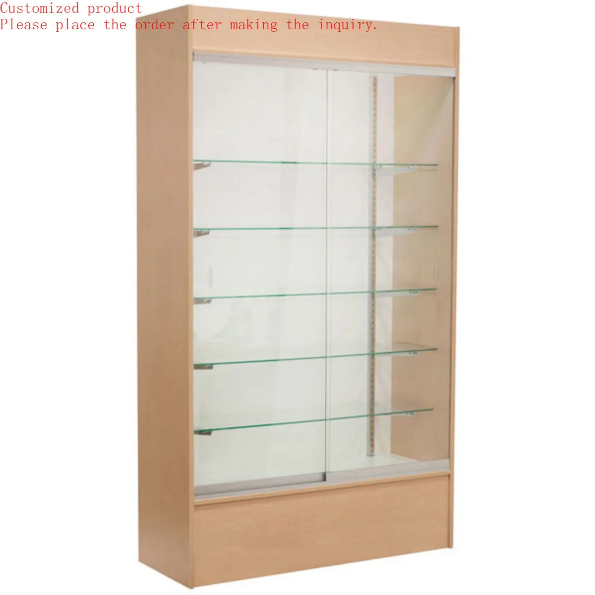 

Custom.Customized MDF Display showcase with Tempered Glass