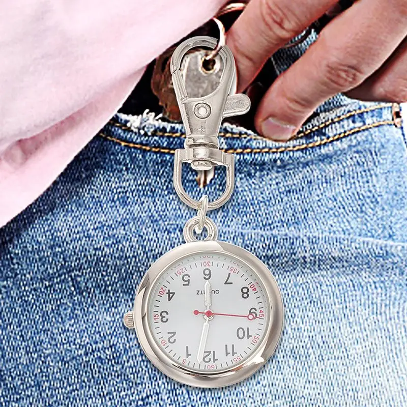 Nurse Watch Simple Pocket Portable Badge Practical Fob Key Chain Pendant Mirror Material: Keychain