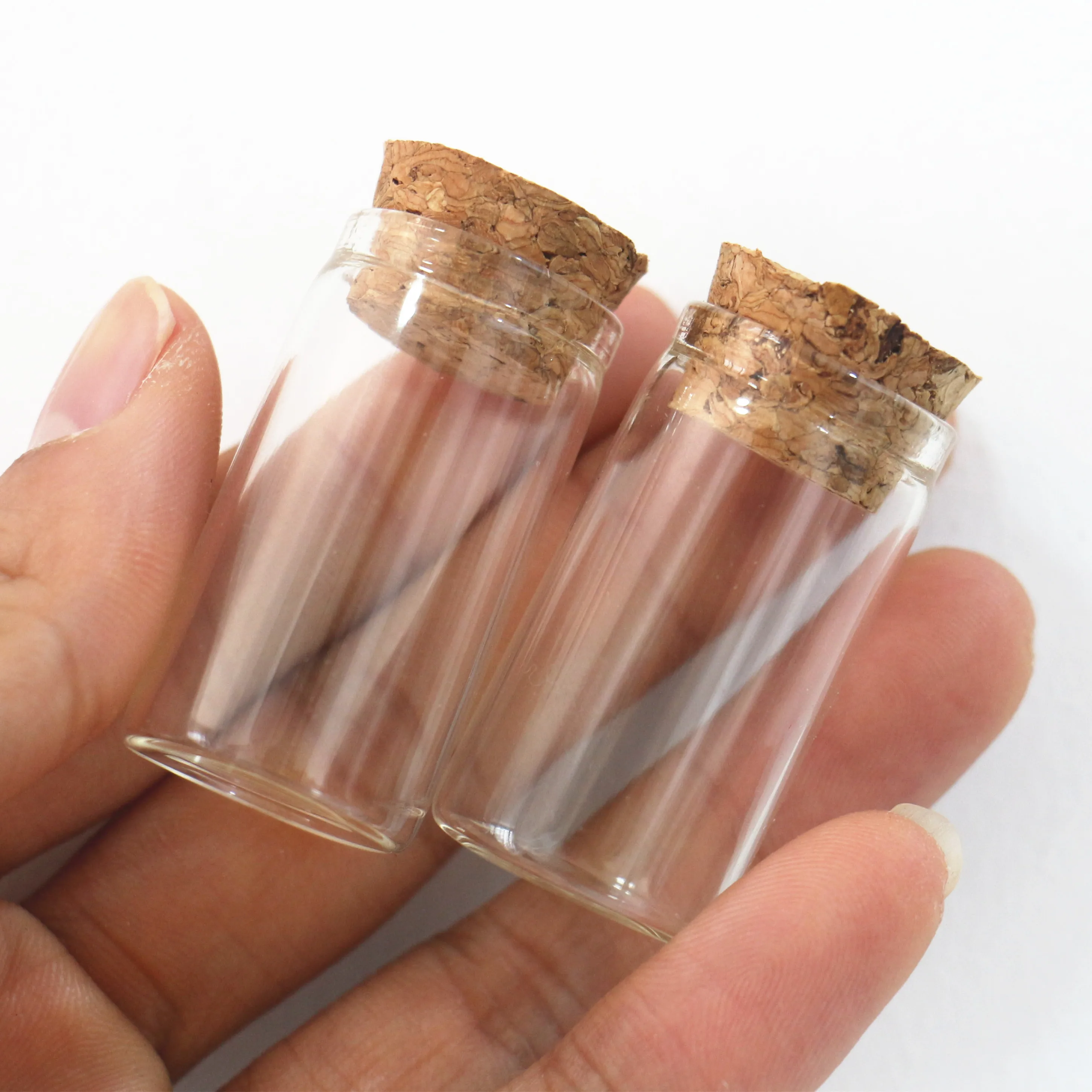 100 pcs/lot 17*22*40mm Glass Bottle glass Jars Test Tube Cork Stopper Mini Spice Bottles Container Small DIY Vials Tiny Bottles