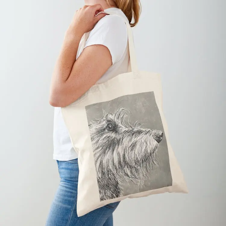 Grey Scruffy Lurcher Tote Bag Canvas bag for women Shopping bags Handbags women Shopper handbag
