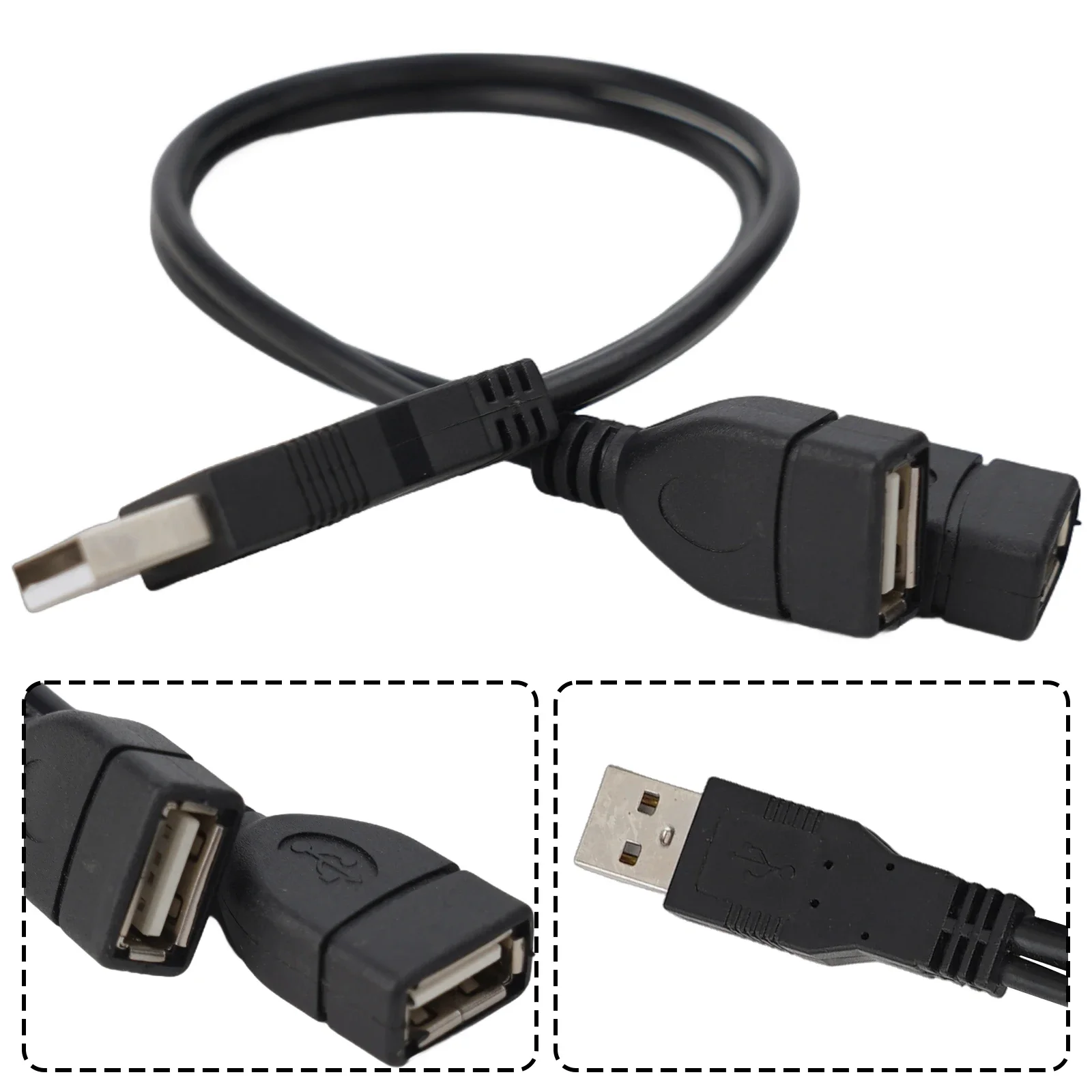 

Кабель-разветвитель премиум-класса, USB 20 А Папа-2 двойных USB папа, Y-разветвитель, шнур питания, адаптер, кабель, быстрая установка