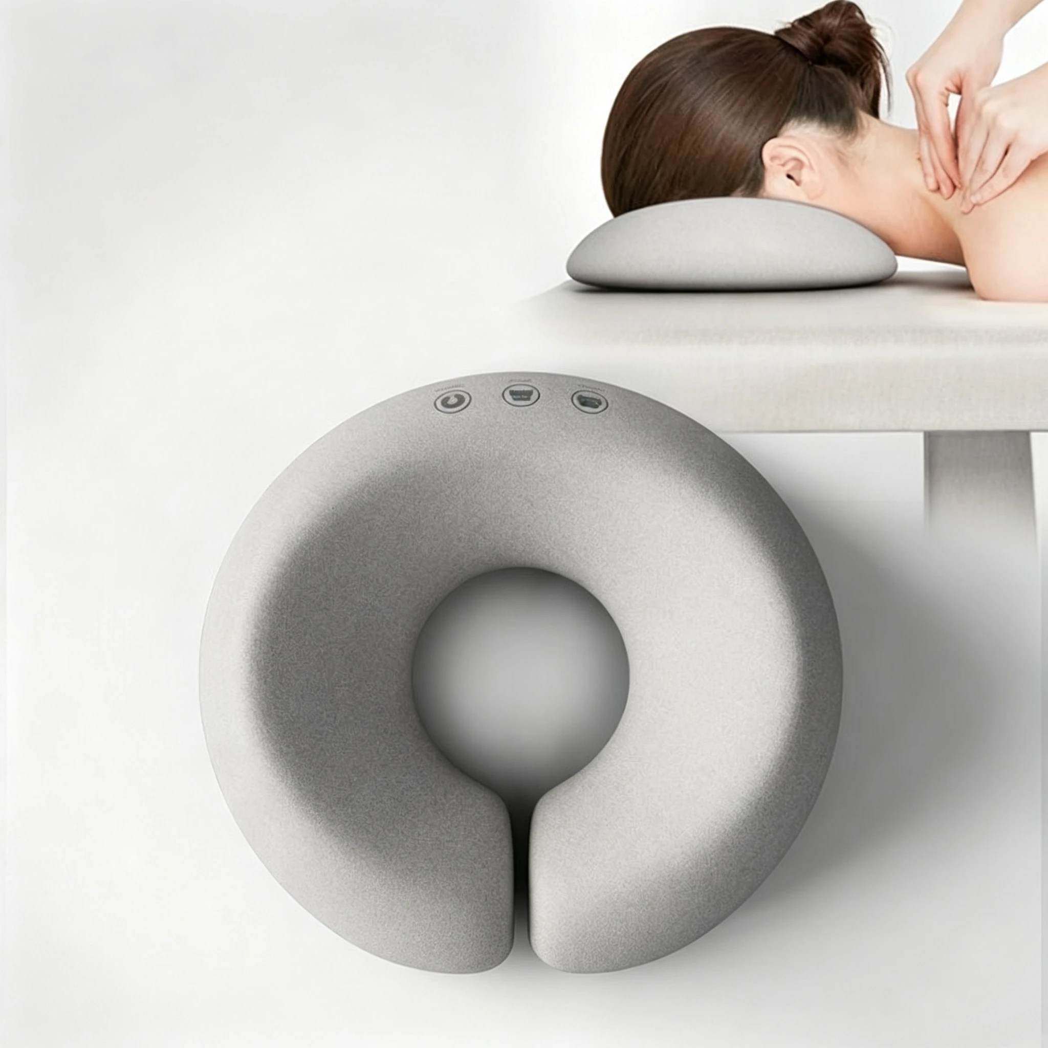 Contour Face Pillow with Ergonomic Neck Facial Support Cushion Soft Massage Face Relax Memory Foam Headrest Beauty Salon Cushion