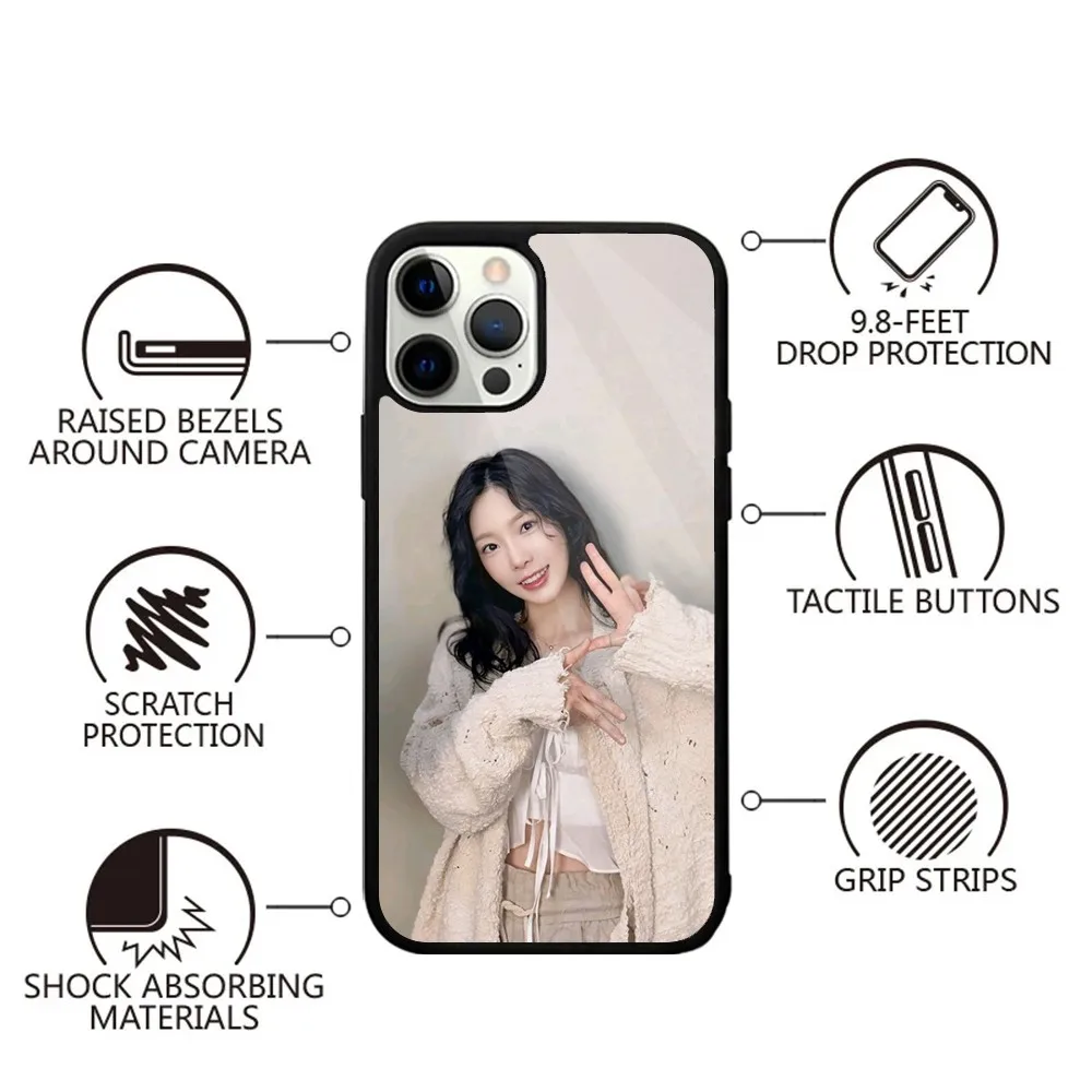 Singer K-Kim T-Taeyeon Phone Case For iPhone 16,15,14,13,12,11,Plus,Pro,Max,Mini Magsafe Magnetic Wireless Charging