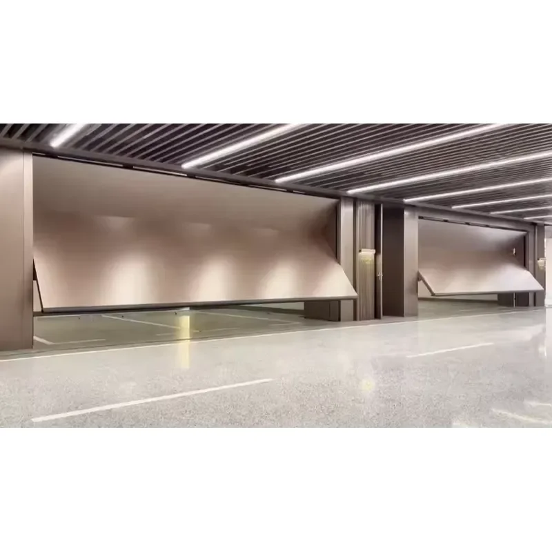 for Custom Size Commercial Aluminum Glass Double Fold Roll Up Garage Door Vertical Folding Design Business Use
