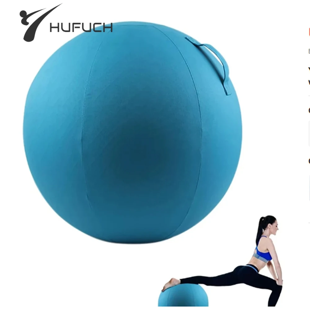 Yoga Ball Protective Cover Foldable Gymnastics Ball 65cm Outer Cover Gymnastics with Handle for Office Home Balance Seat Cover