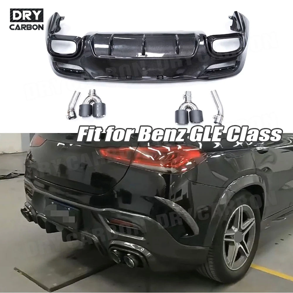 

Car Rear Bumper Diffuser Splitters Spoiler Exhaust Tips for Benz GLE Class C167 GLE350 GLE53 AMG Sport Coupe 2020-2023 Body Kits