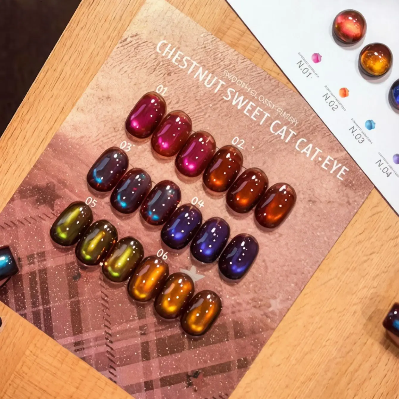 1pcs TC Popular Brown Base Colored Light Cat Eye Gel Nail Polish 2026 Autumn Winter Whitening Brown Blue Green Cat Eye Nail Art