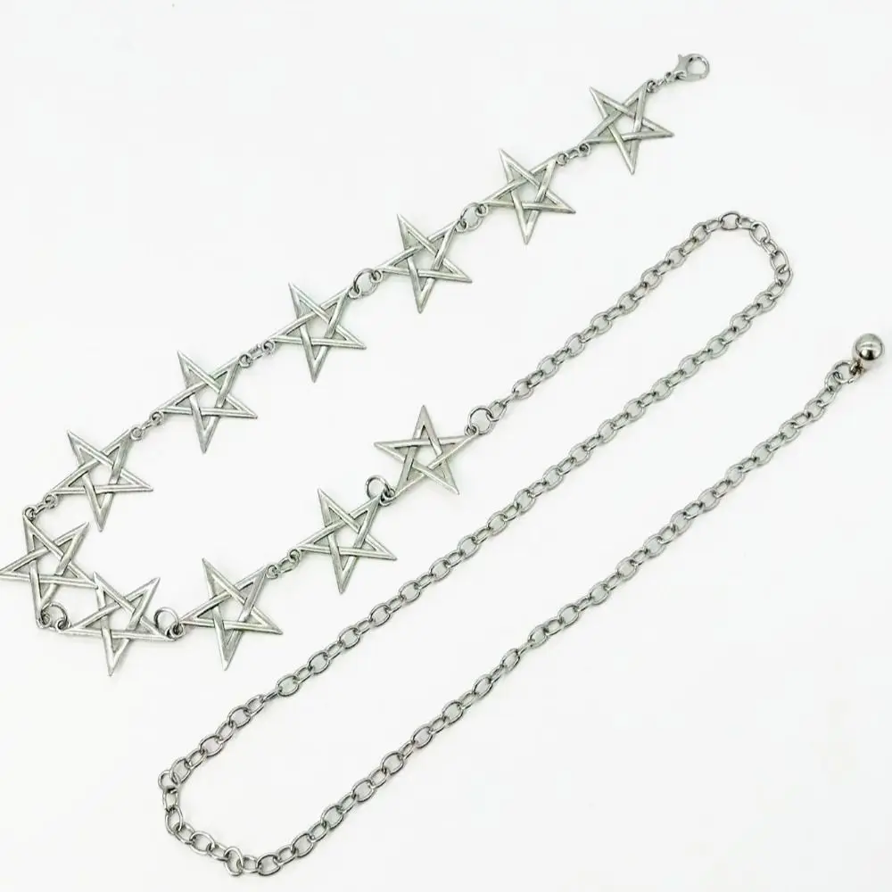 Retro Metal Star Conch Waist Chain Ethnic Style Bohemian Metal Chain Belt Adjustable Belly Chain Jeans Belt