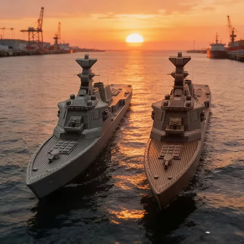 Arleigh Burke-class Destroyer Statue Ornament Fish Tank Landscaping Decoration Military Model Desktop Decoration