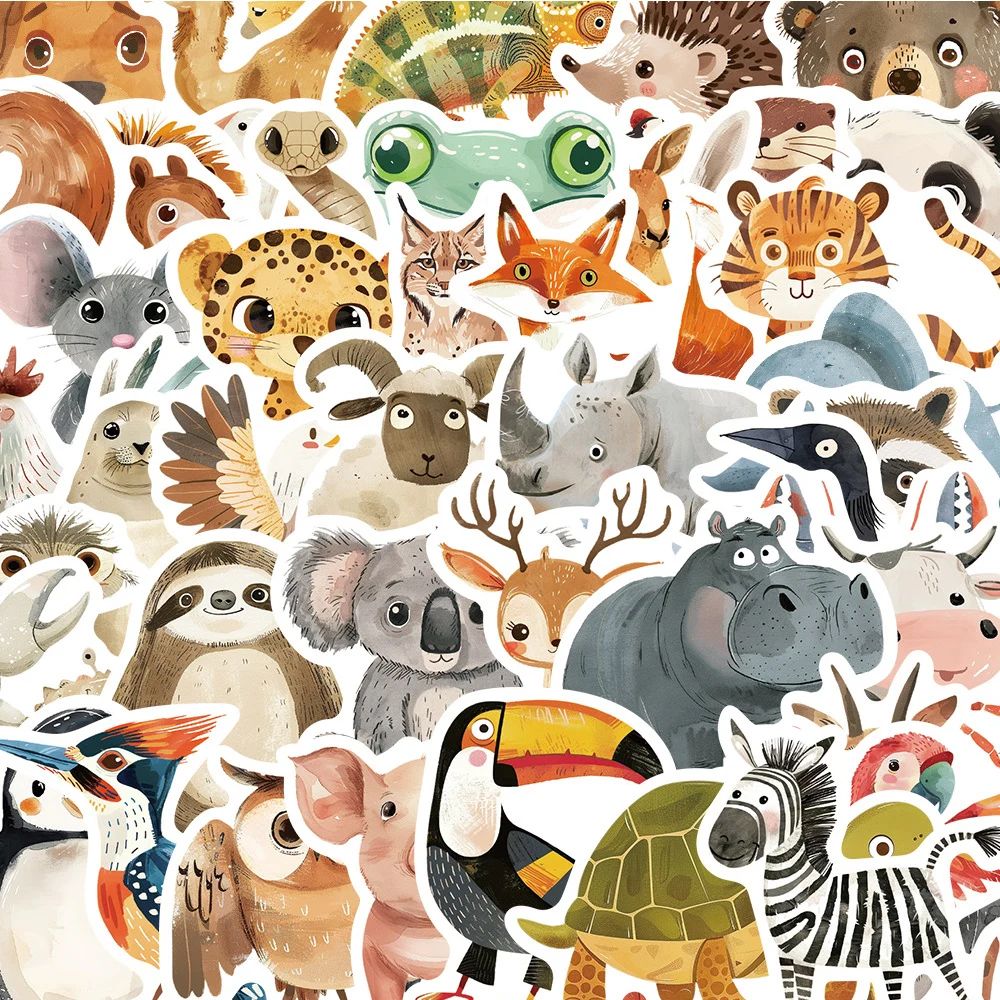 10/30/50 stücke Nette Kinder Buch Gemälde Tiere Aufkleber Ästhetische Cartoon Aufkleber DIY Gepäck Kawaii Dekoration Aufkleber Spielzeug