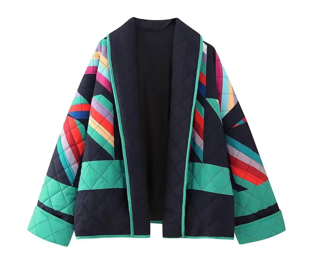 Parkas Womens Korean Autumn Adjustable Drawcord Elastic Waistband Downfilled Ruffled Turtleneck Embroidered Panelled Vertical OL