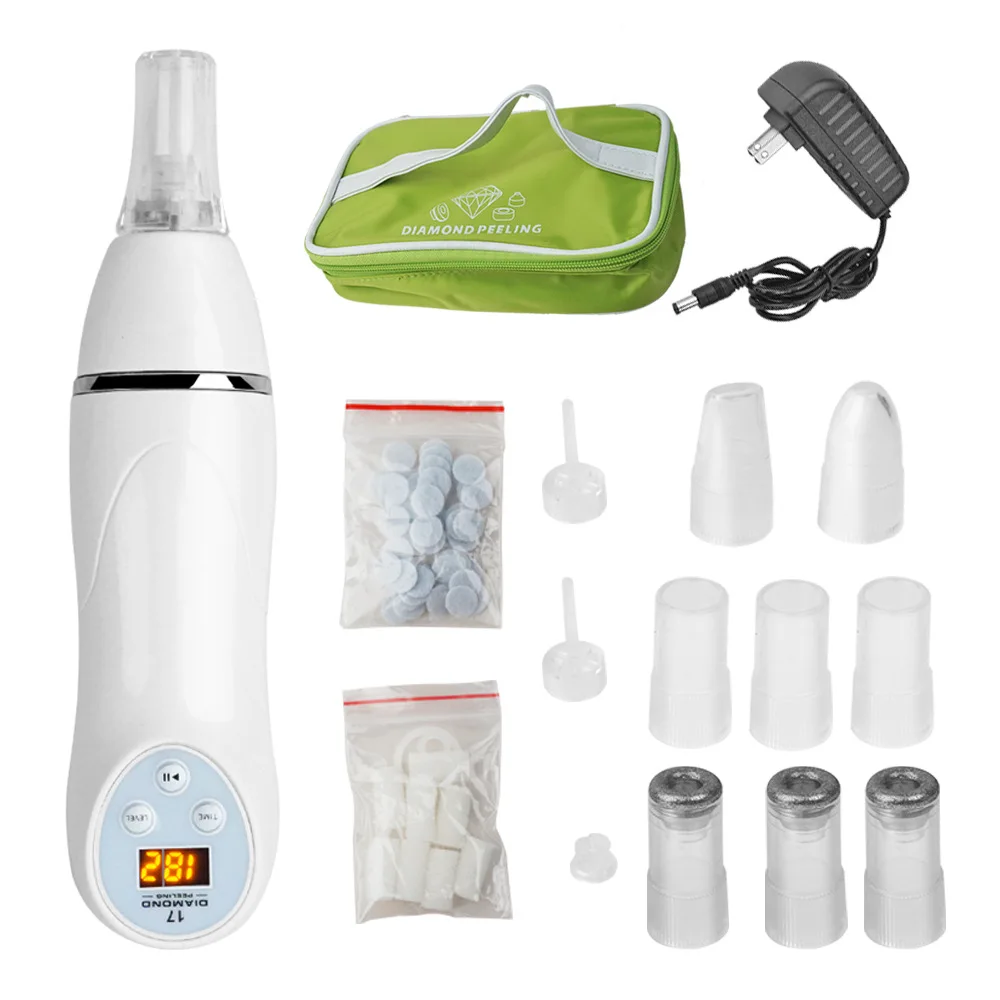 Multifunction diamond peeling blackhead suction beauty machine handset