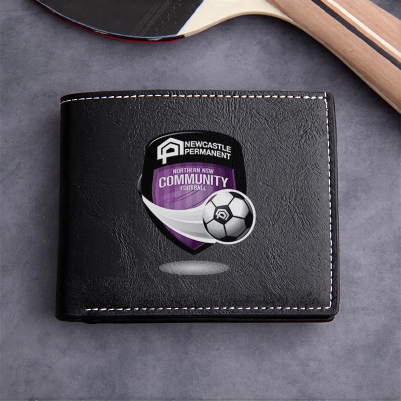 Newcastle Permanent Community Football PU Leather Wallet Men's Compact Durable Business Style Lightweight Design