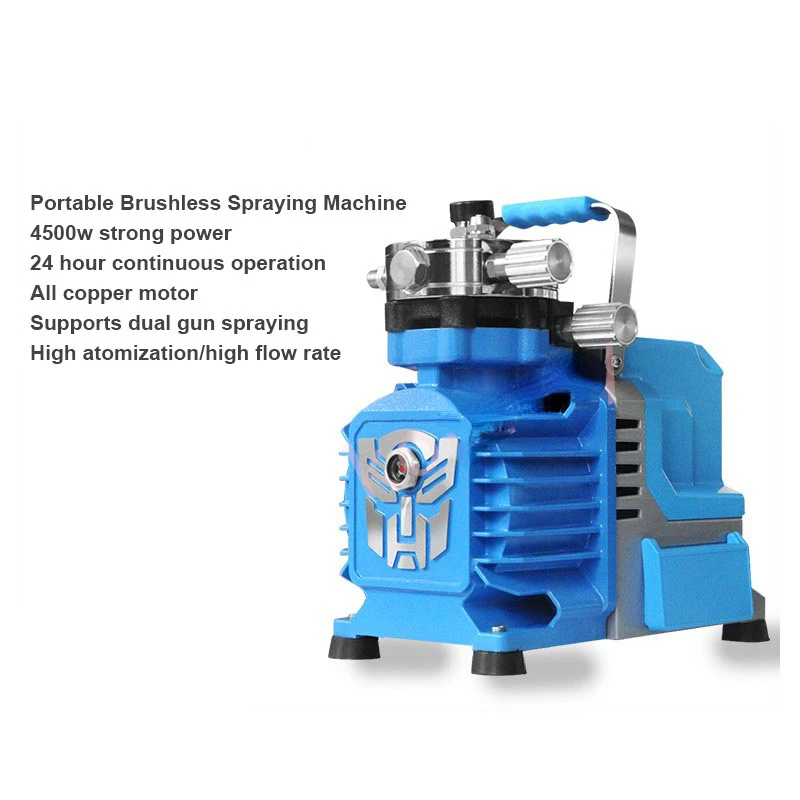 4500W 22L Diaphragm Type Electric High-pressure Airless spraying machine, Dual-gun Mini Paint latex painting machine